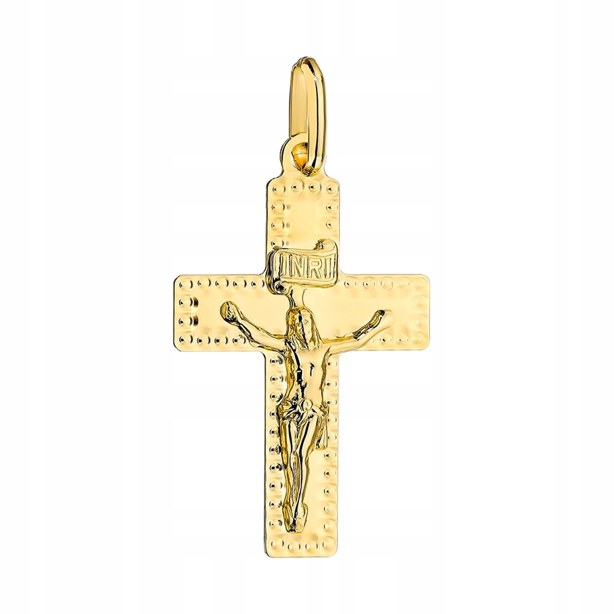 Zlatý Křížek Kříž pr. 585 14k Zdobený s Ježíškem jako Dárek Krabička