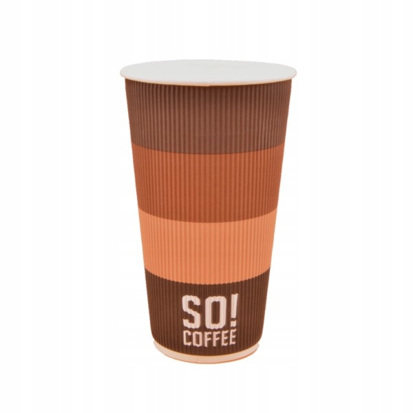 

Kubki papierowe trzywarstwowe 3w karbowane 500 ml