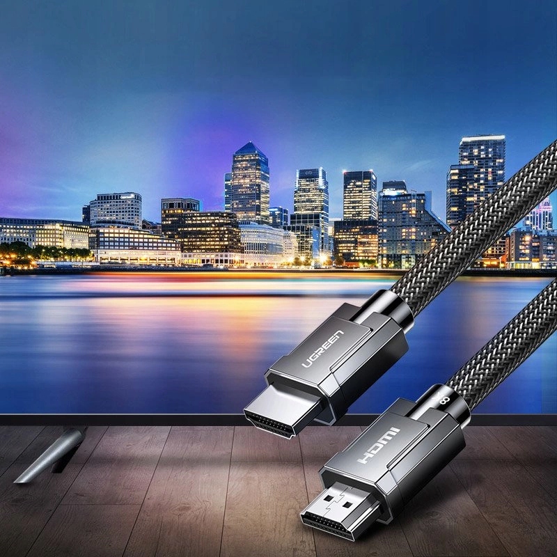 Ugreen kabel przewód Hdmi 2.1 8K 60 Hz 4K 120 Hz 3D 48 Gbps Hdr Vrr Qms A