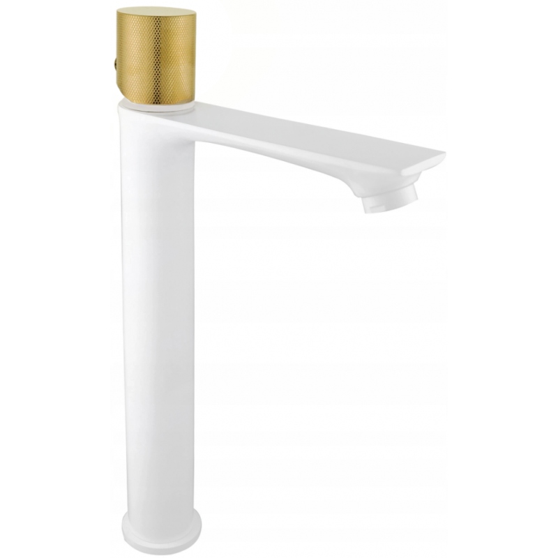 Mexen Royo One vysoká umývadlová batéria, biela/zlatá