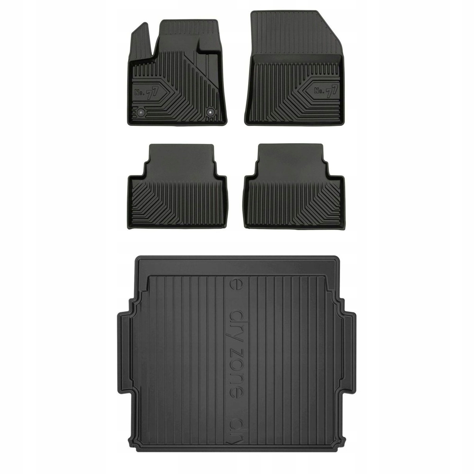 Gumová sada koberčekov a rohože Citroen C5 Aircross od roku 2017, horná podlaha