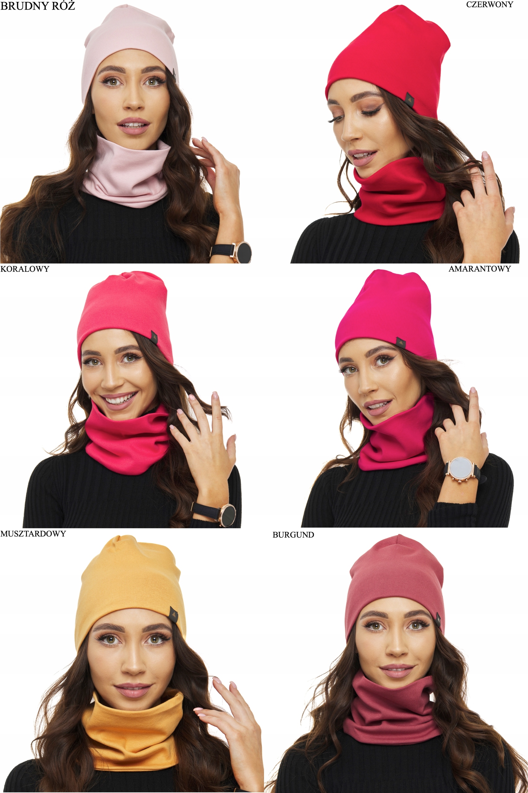 DAMSKI KOMPLET ZIMOWY CZAPKA + KOMIN SZAL CZERWONY Cechy dodatkowe brak