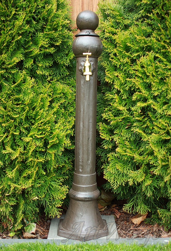 Aluminiowy brązowy słupek hydrant ujęcie wody kran do ogrodu