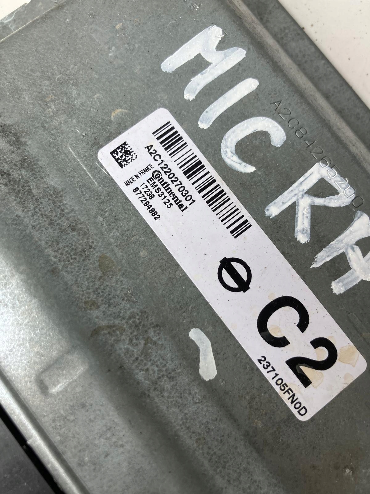 computer control unit of the engine NISSAN MICRA K14 0.9 TCE 237105FN0D
