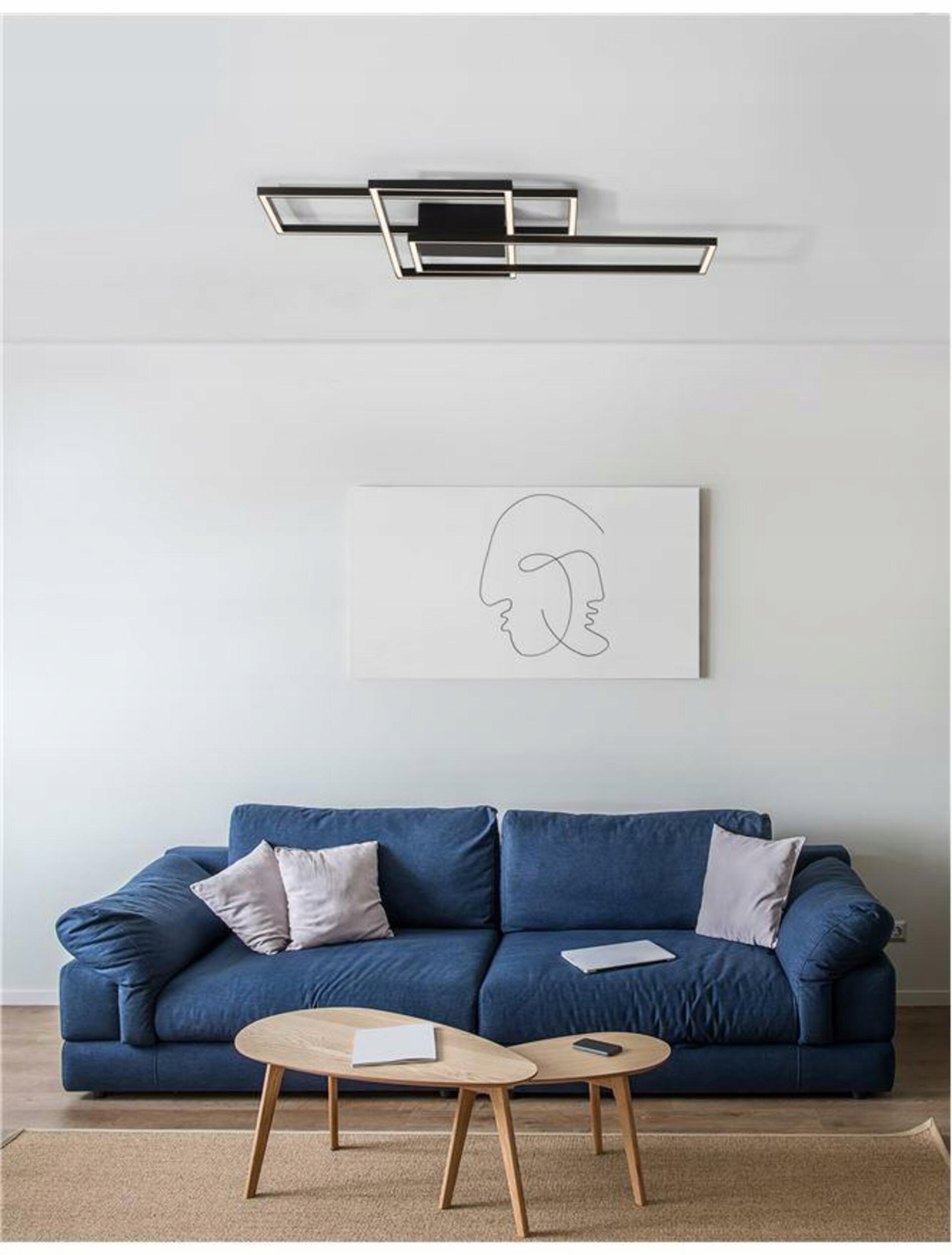 Nova Luce stropné svietidlo Bilbao matný čierny hliník a akryl Led 55W 230V 3