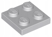 

Lego 3022 Płytka 2x2 szara jasna Lbg Nowa (1g)