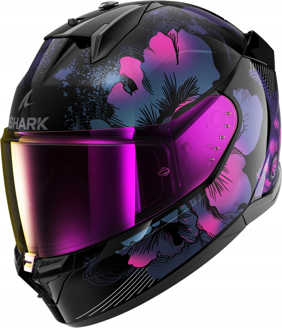 Prilba Shark D-skwal 3 Mayfer Black Violet Glitter Sklo Priehľadné M