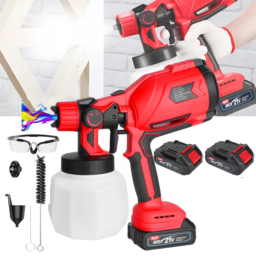 Elektrická stříkací pistole 1000 ml 3 vzory práce s baterií 2x2000 mAh