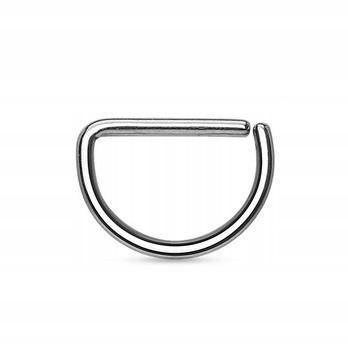 

Kolczyk do nosa kółko D-ring srebrny nostril 1,0/8