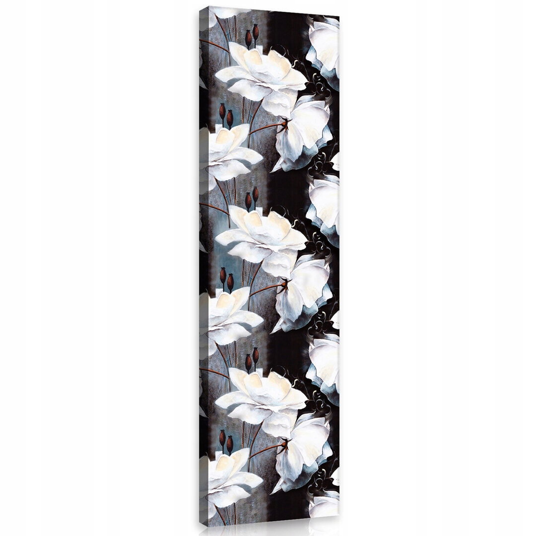 Obraz 45x145 Květinový efektní akcent do světlého obývacího pokoje