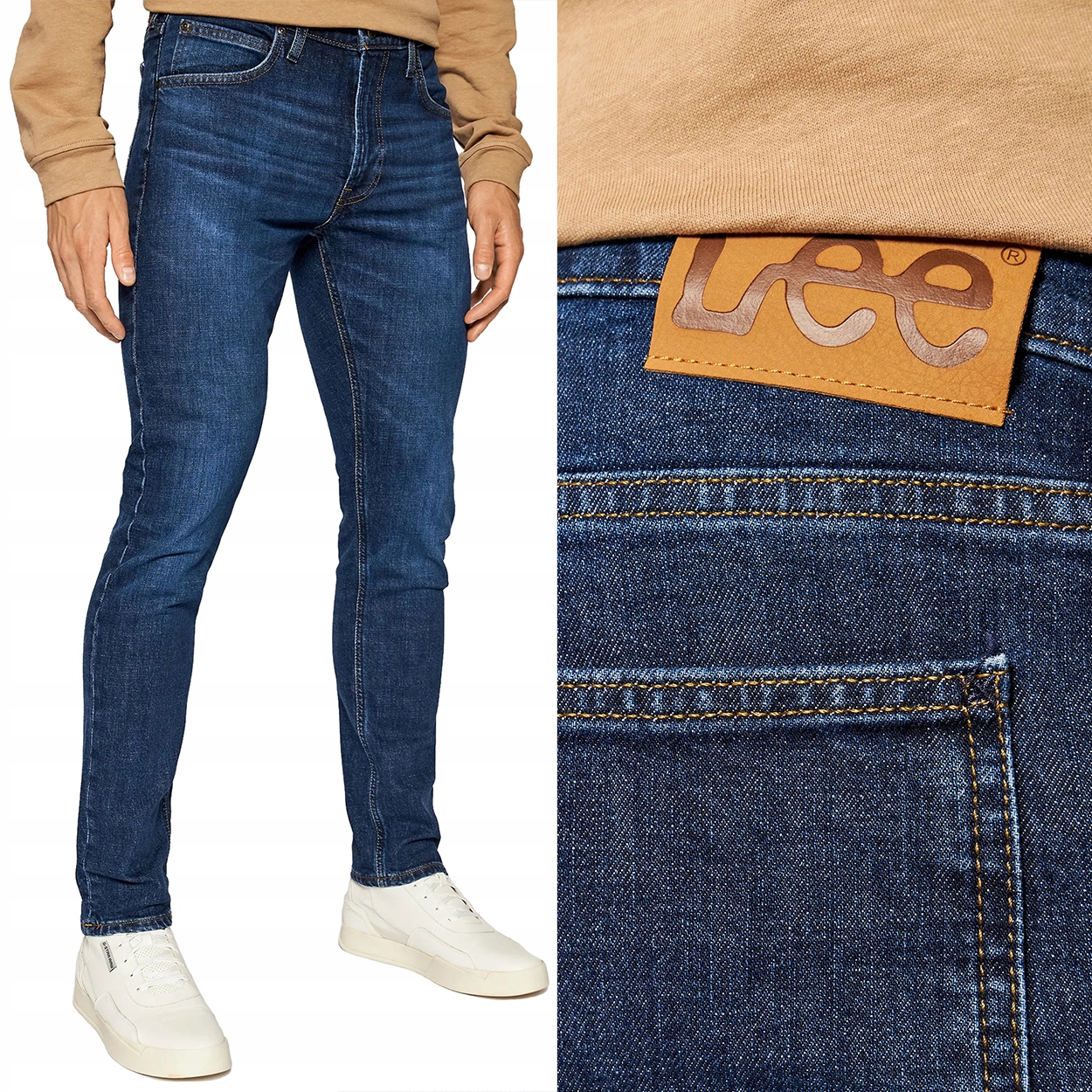 Lee Luke slim Dk Worn Kansas silně zúžené tmavé džínové kalhoty W28 L32