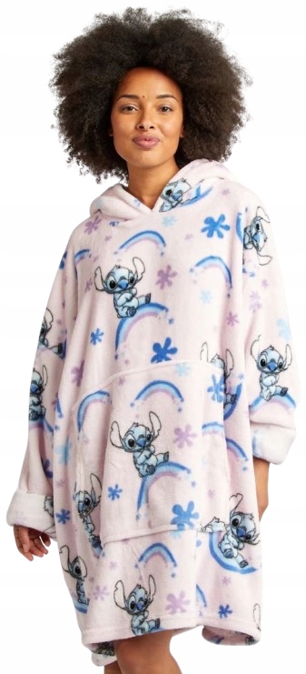 Dámská Mikinová Deka Stitch Deka S Rukávy, Mikinový Župan Lilo A Stitch
