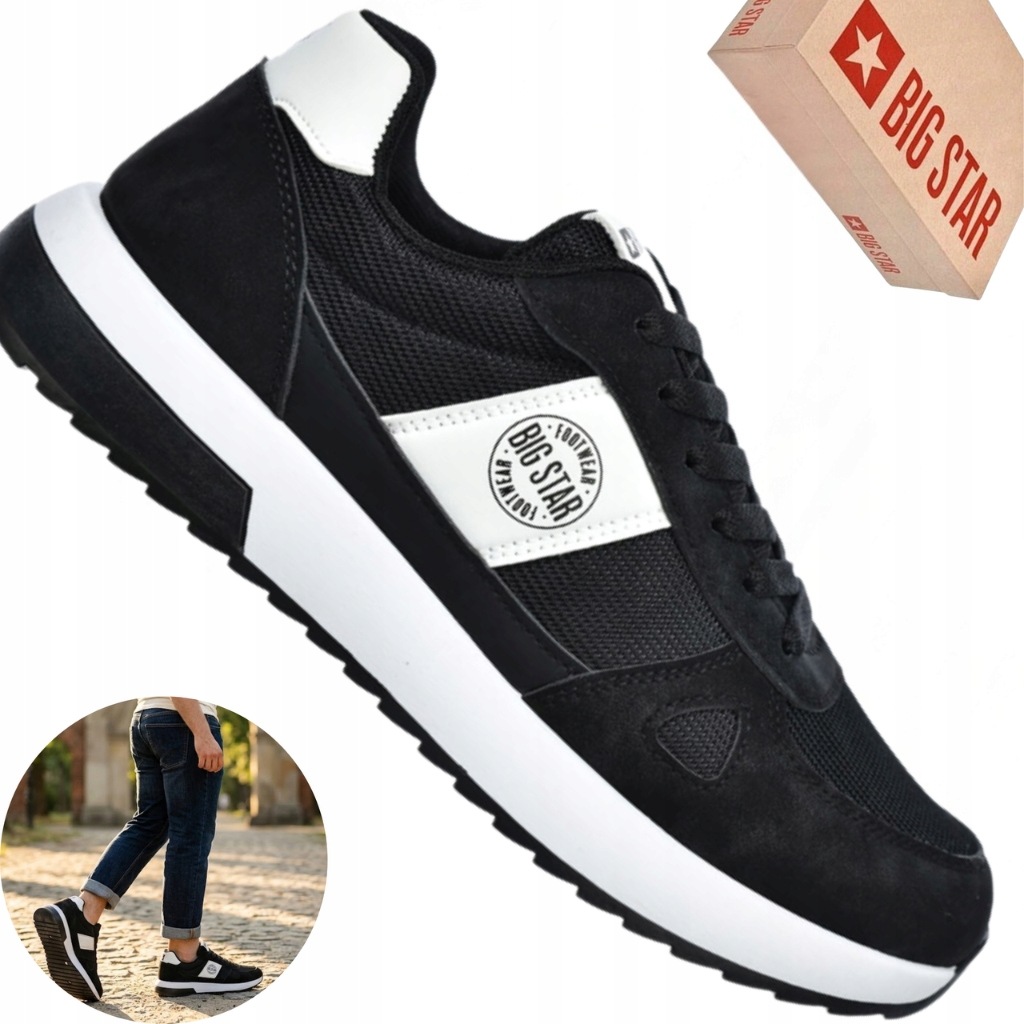Pánské boty Big Star TT174352 černé retro sportovní tenisky