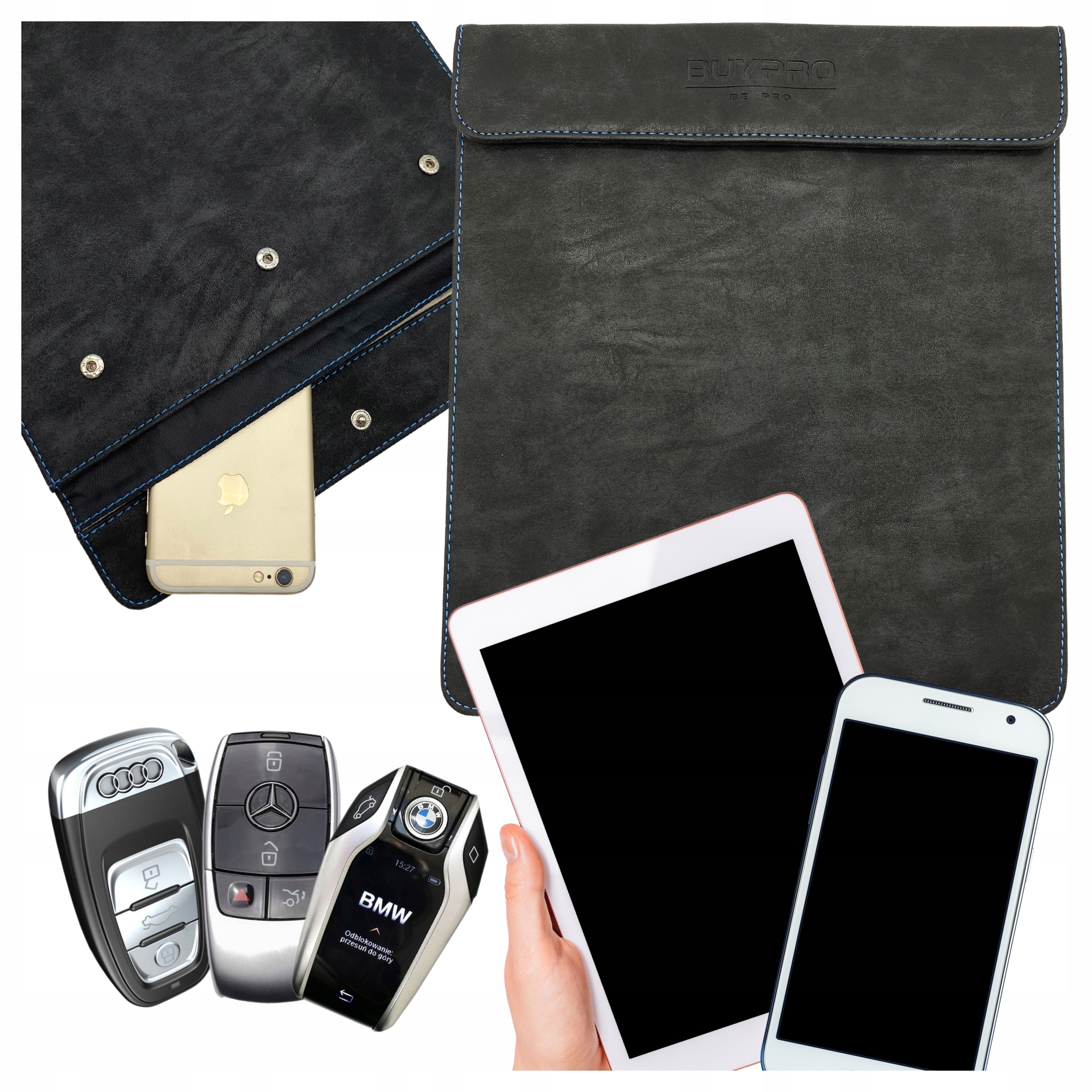 Kryt proti krádeži Pouzdro Keyless Zámek Aktovka Nfc ochrana Gsm Rfid