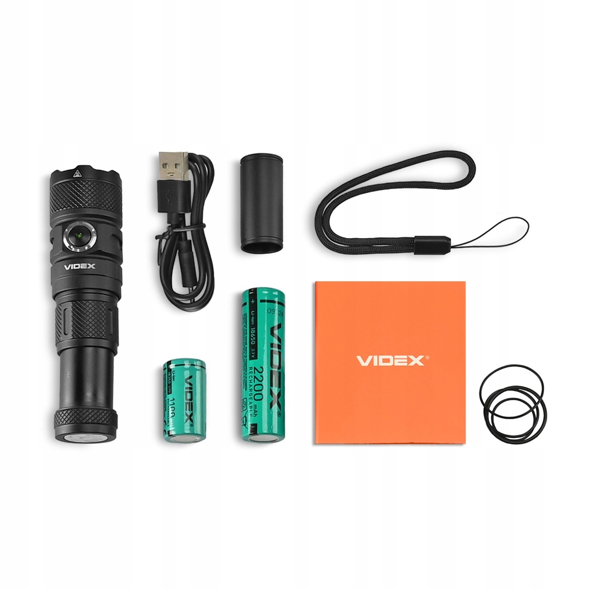 Videx Led taktická svítilna 10W 1500lm 93h Usb-c IP66 220m