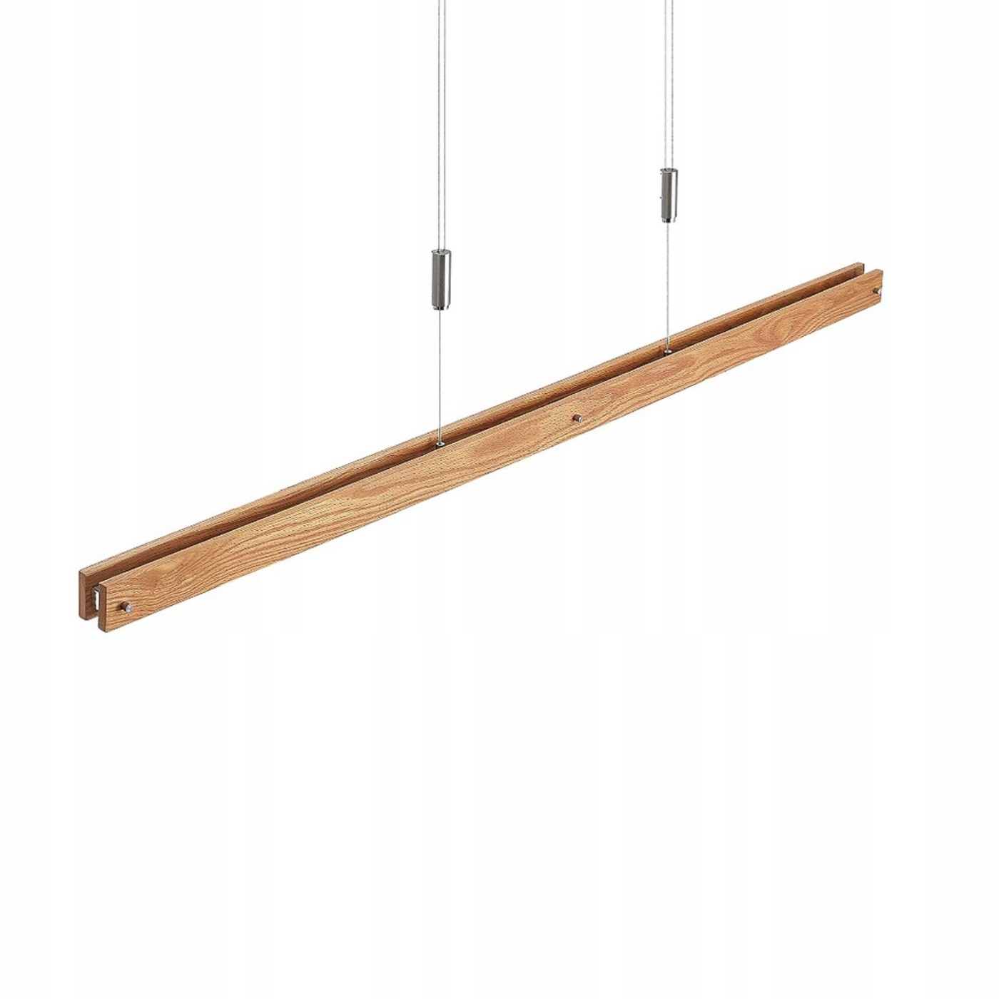 Drewniana lampa wisząca Led Lindby Alimara, drewno, długość 138 cm