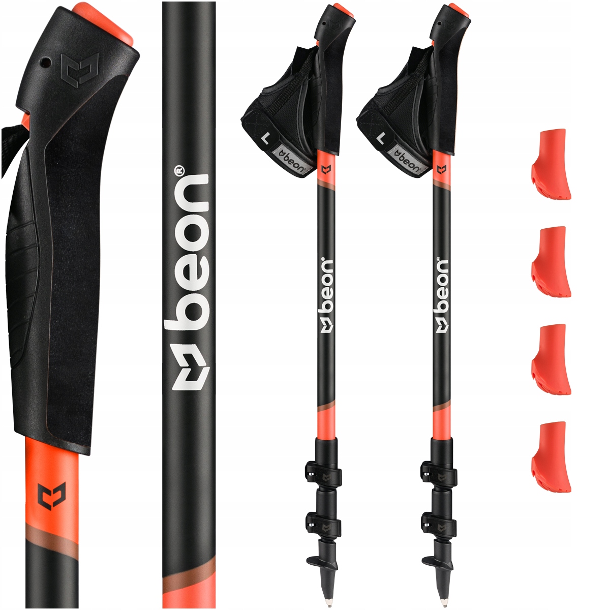 Kije Nordic Walking Kijki Składane Regulowane Do Chodzenia Teleskopowe Beon