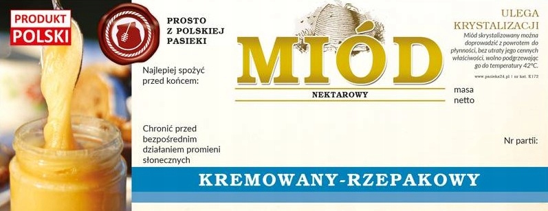 

Etykiety duże Miód Rzepakowy Kremowany 100 szt