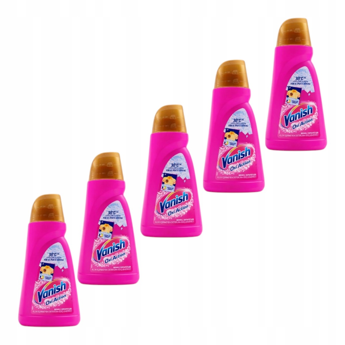 5xVANISH Oxi Action Odstraňovač skvrn v gelu na barvu 1000 ml