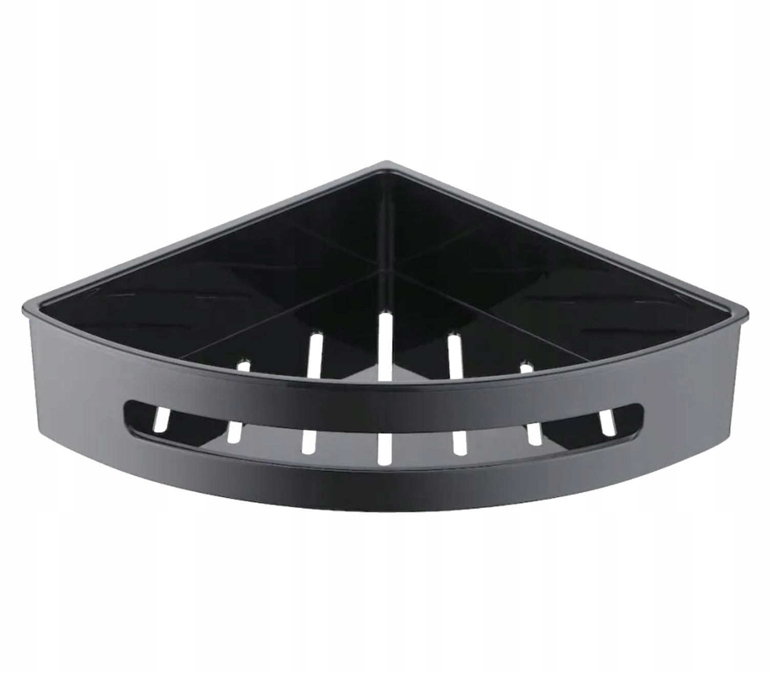 Rohová koupelnová polička pod sprchu černá koš 16.068-BB