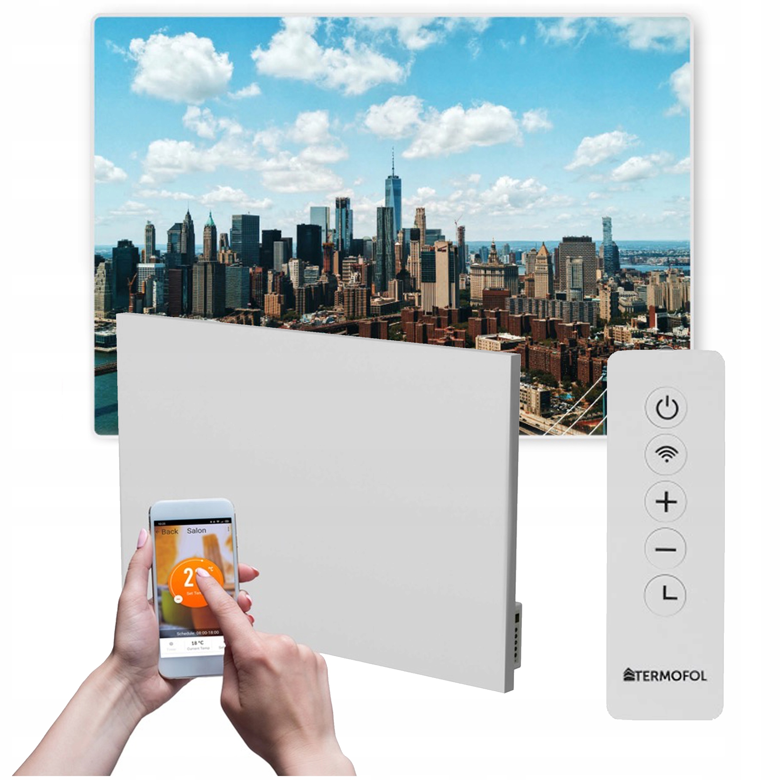 Infračervený obrazový ohrievač 500 W 85 x 60 cm WiFi