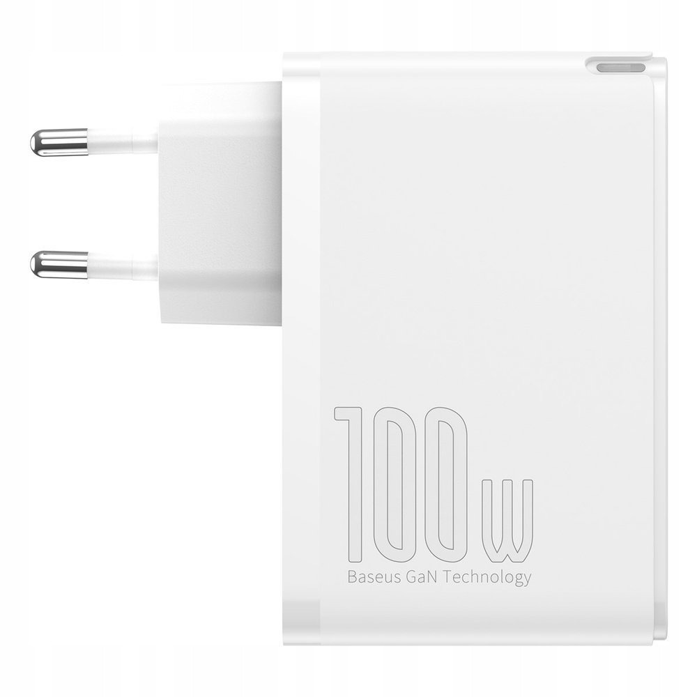 BASEUS SZYBKA ŁADOWARKA GaN2 2x USB/2x USB-C 100W Kolor biały