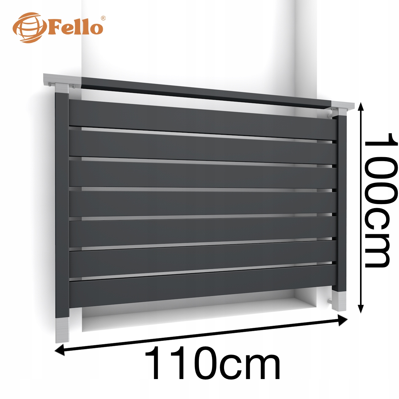 CLASSIC7 Francúzsky balkón 110 cm Balustrada Ral