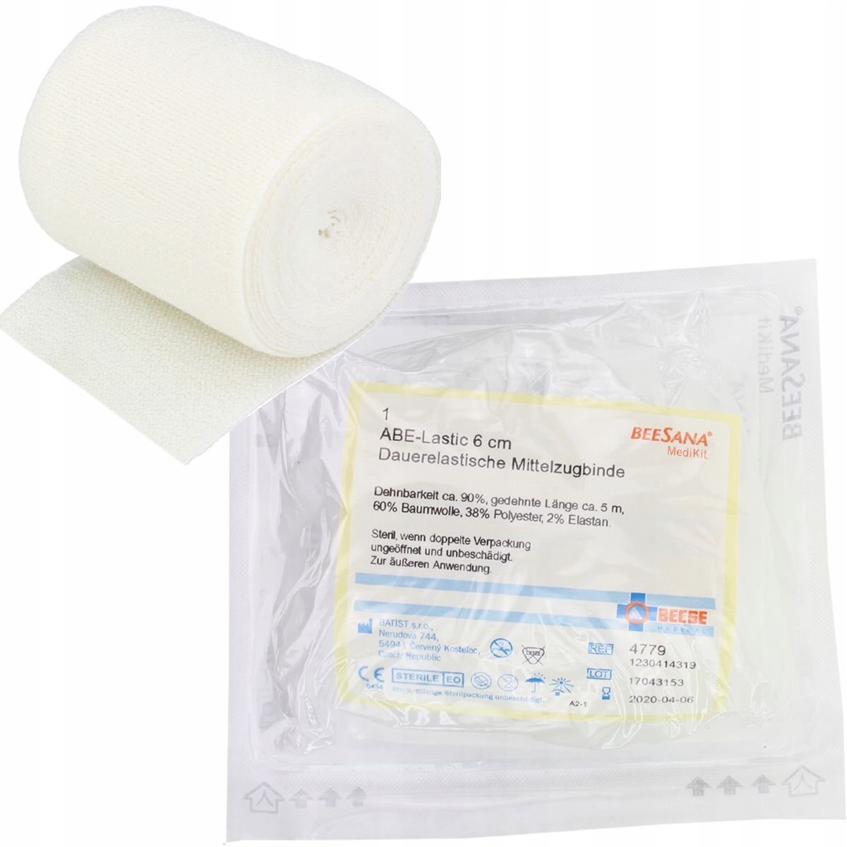 

Bandaż Elastyczny Opaska Jałowy Bawełna 5m 6cm 477