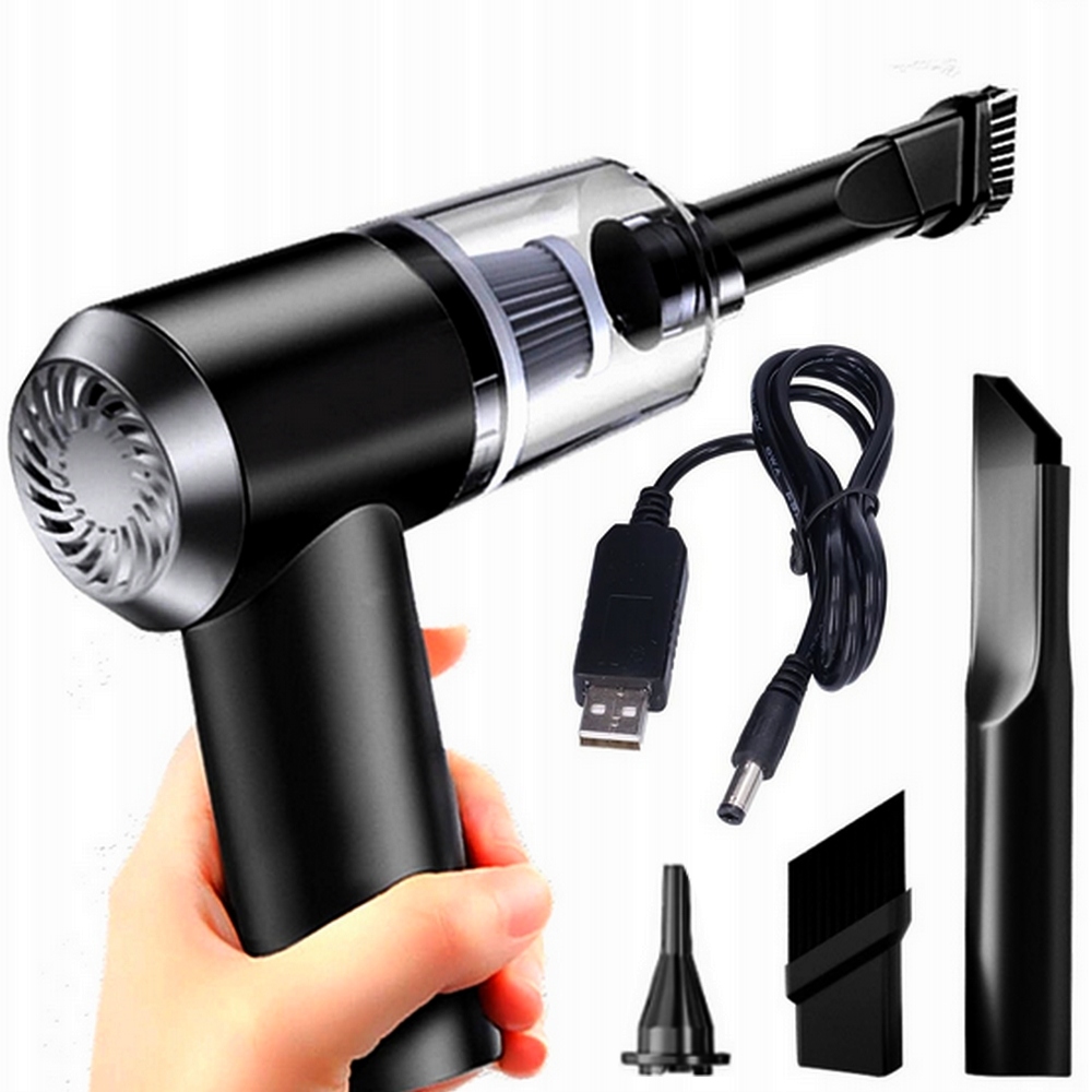 ODKURZACZ SAMOCHODOWY BEZPRZEWODOWY DO AUTA KLAWIATURY DOMU 2w1 + DMUCHAWA