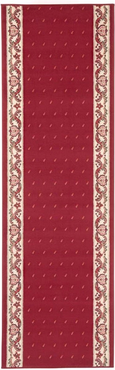 Červený behúň s krátkym mäkkým vlasom 80 x 400 cm