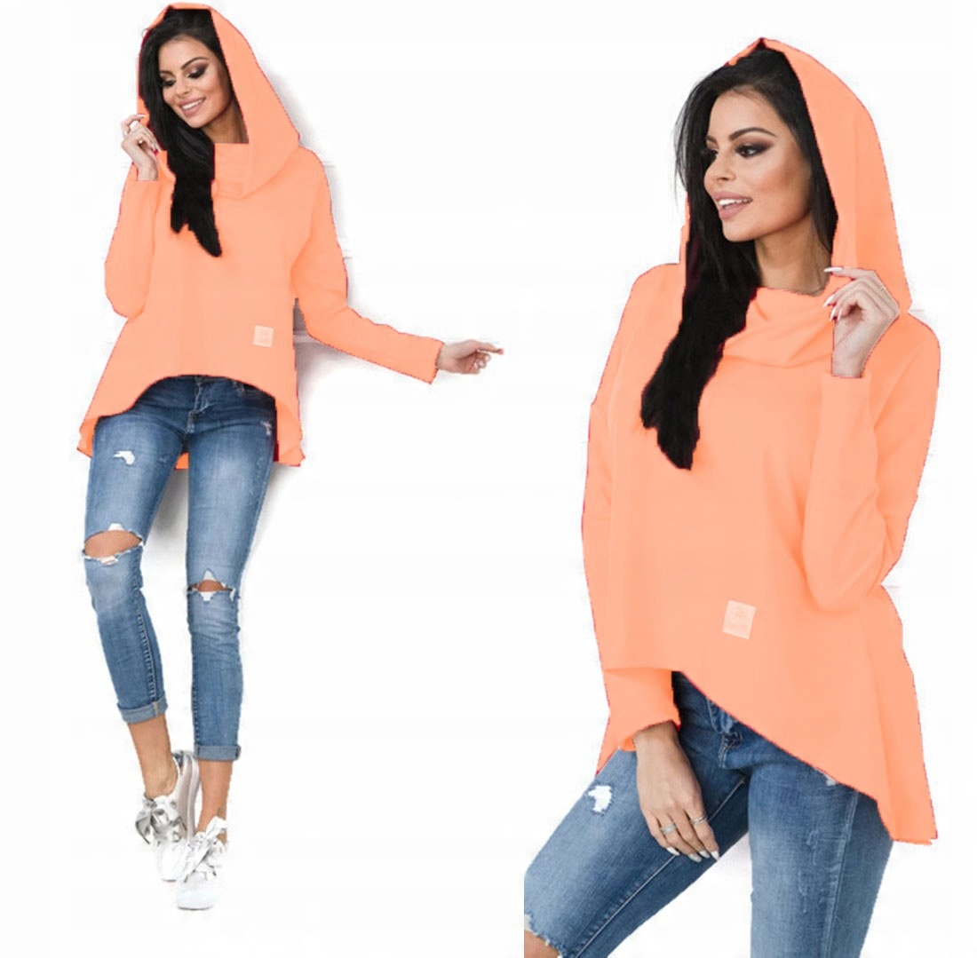 

Asymetryczna Tunika Bluza Sukienka Komin Kaptur XL