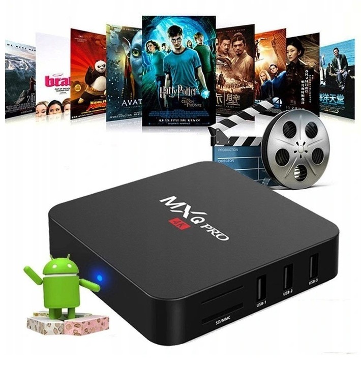 SMART TV BOX 16GB MXQ PRO 4K 1+8GB ANDROID 11.1 WIFI 5G MENU PL HDMI USB SD Marka MXQ