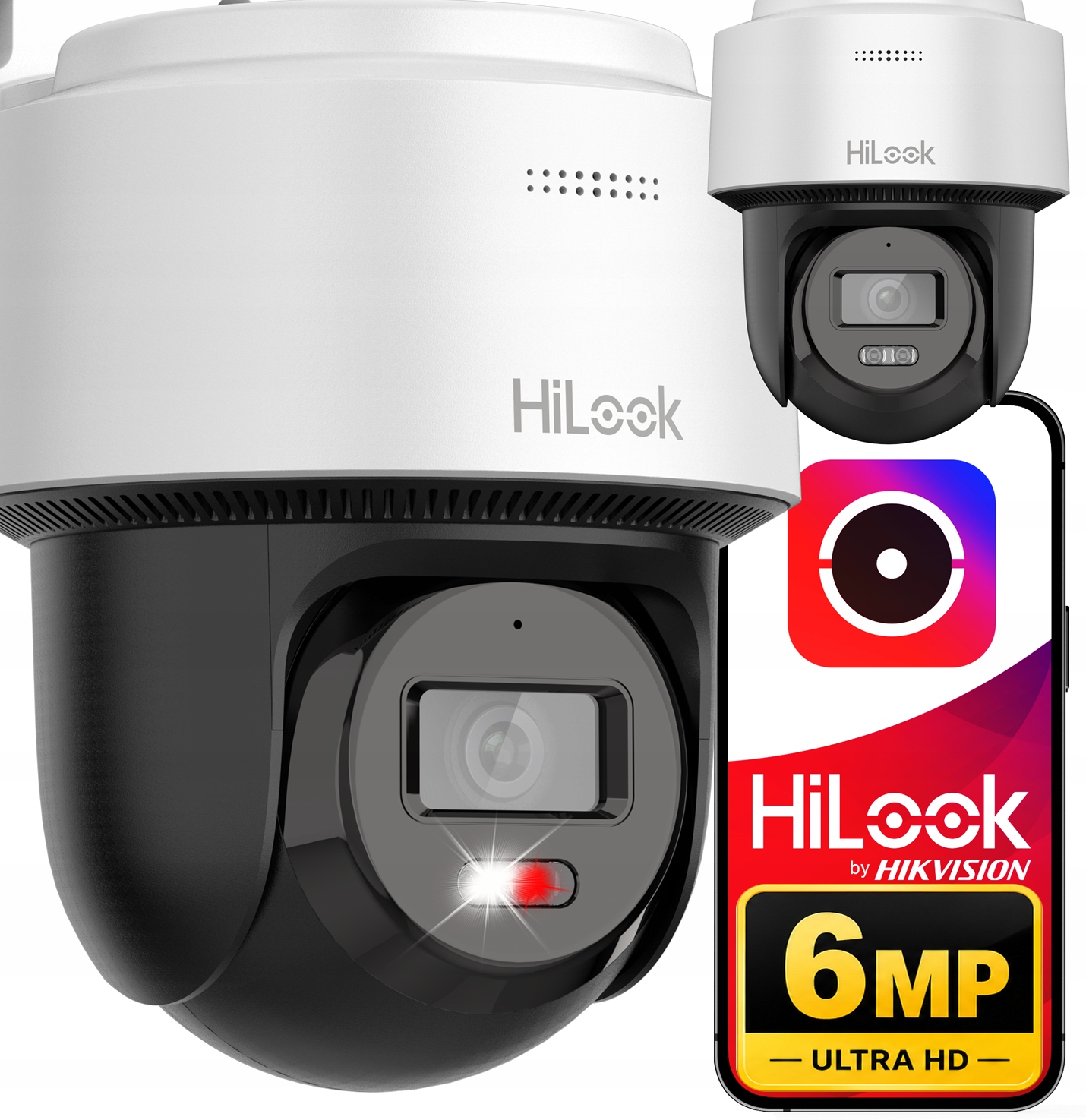 Otočná Ip kamera 6MP 3K+ Venkovní PoE HiLook od společnosti Hikvision Smart Light