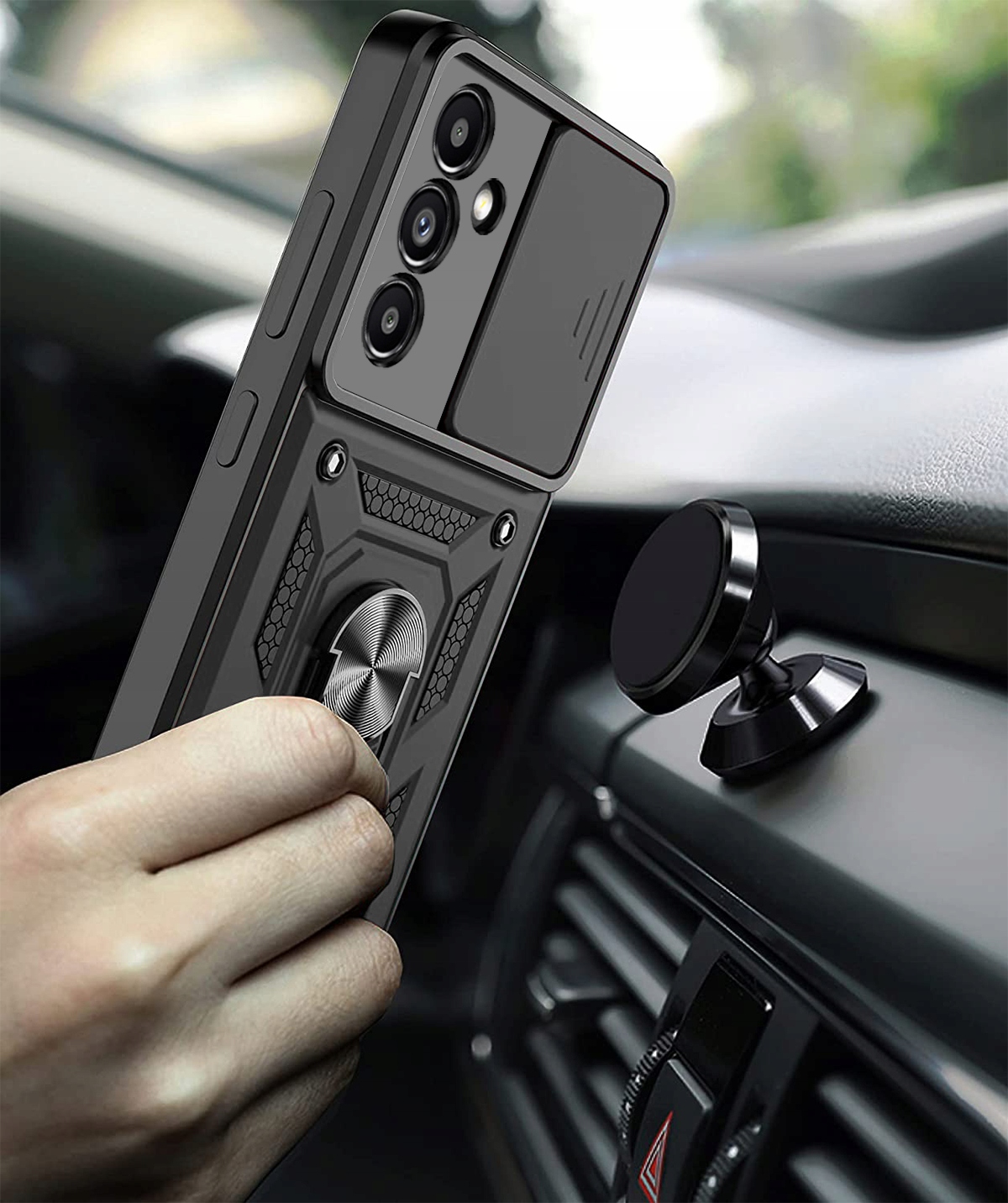 Etui do Samsung A54 5G PANCERNE SLIDE RING + SZKŁO Marka KrainaGSM