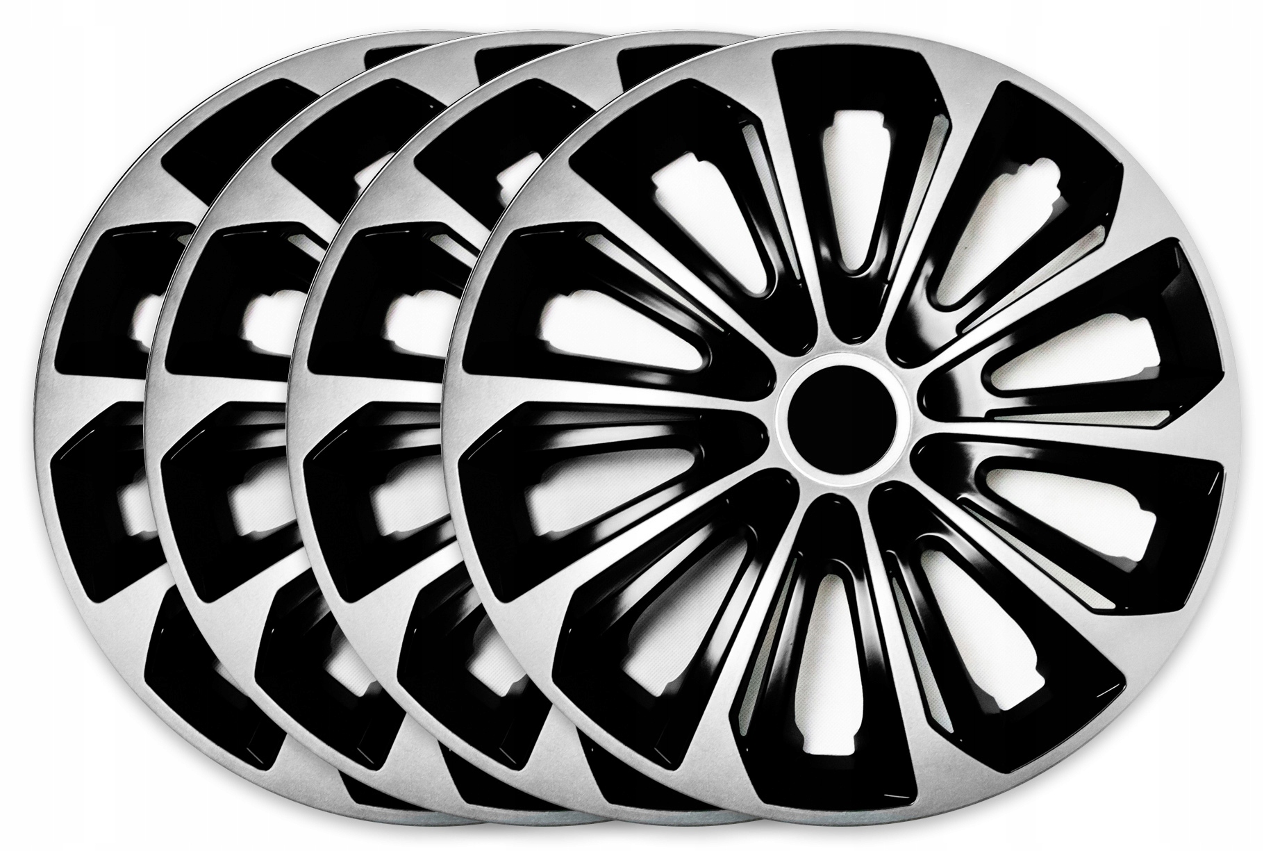 Poklice 14 palců Strong Duocolor Silver Black stříbrné, sada 4ks