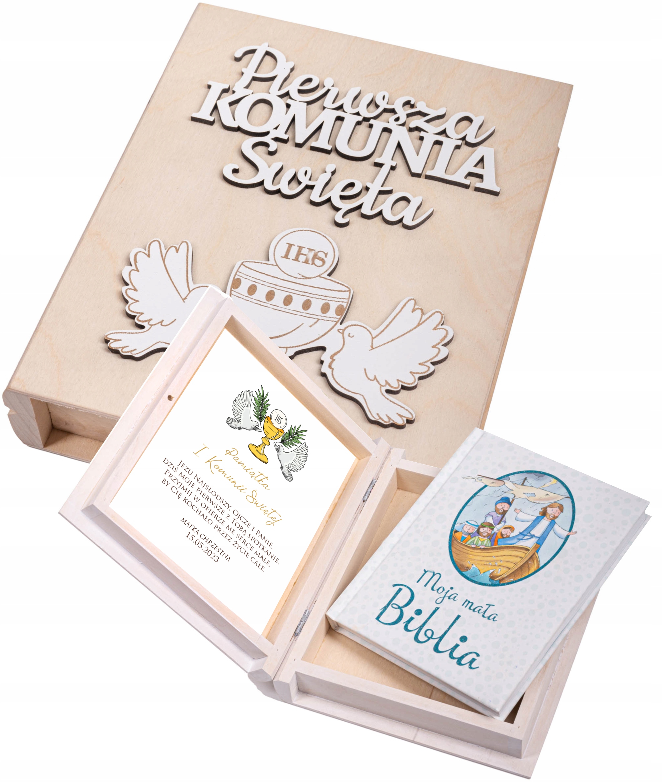 

Biblia Pudełko Komunia Św. Pamiątka Grawer