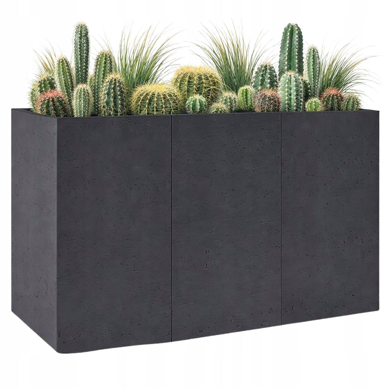 Kvetináč Na Kolieskach Beton Antracit 90x30x60 cm kvety balkón terasa