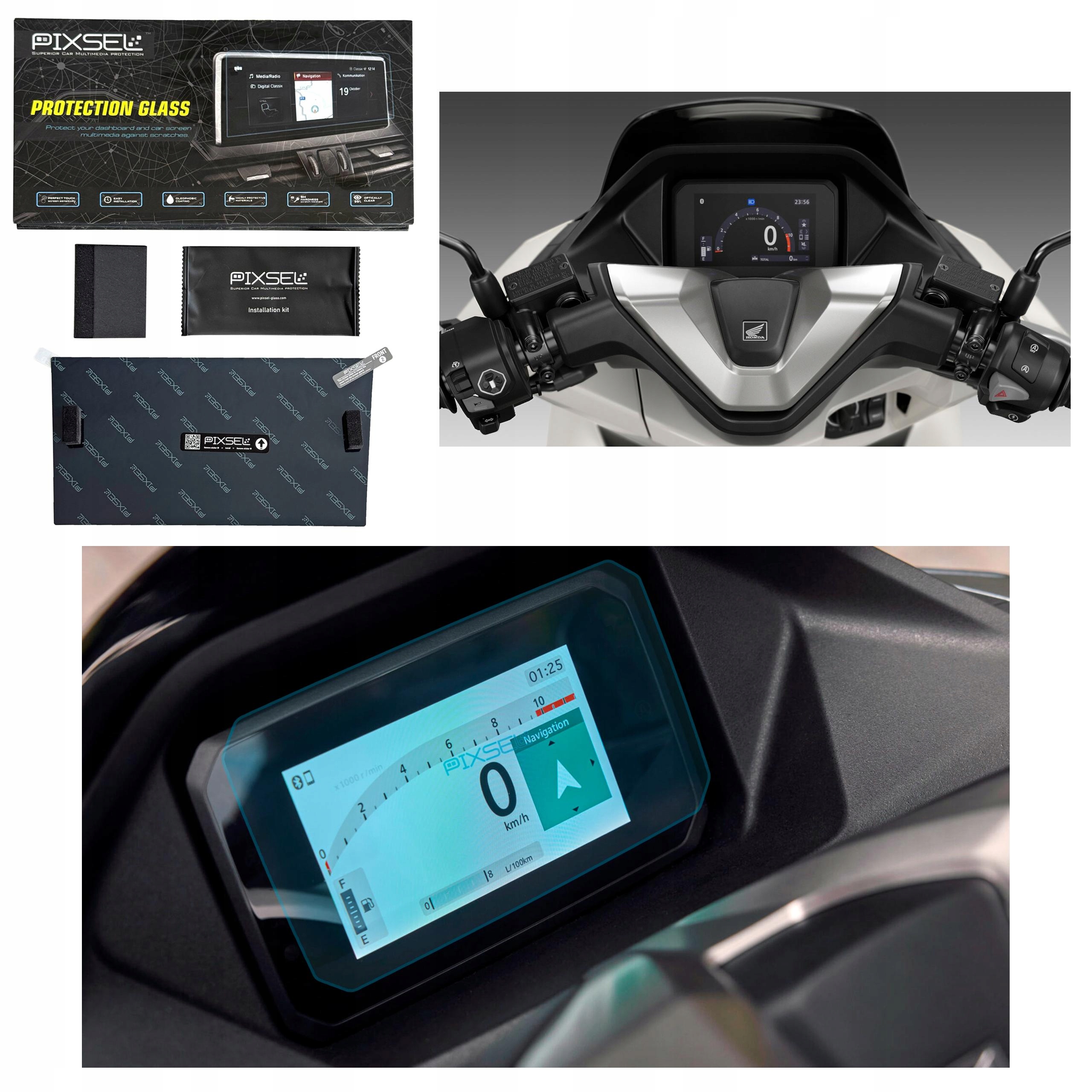 Antyodciskowe Matowe Szkło Ochronne Honda PCX125 2025- 7.1“