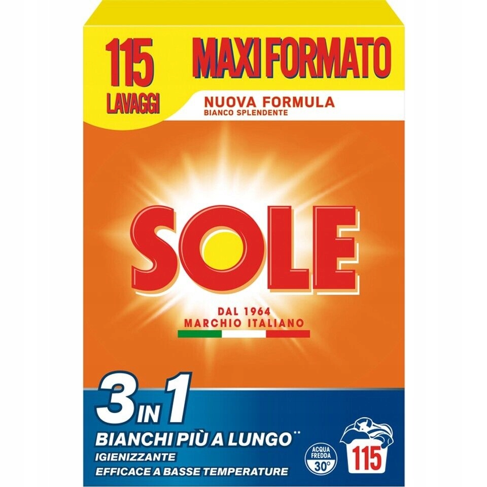Levně Sole Prací prášek na bílé prádlo 115 praní