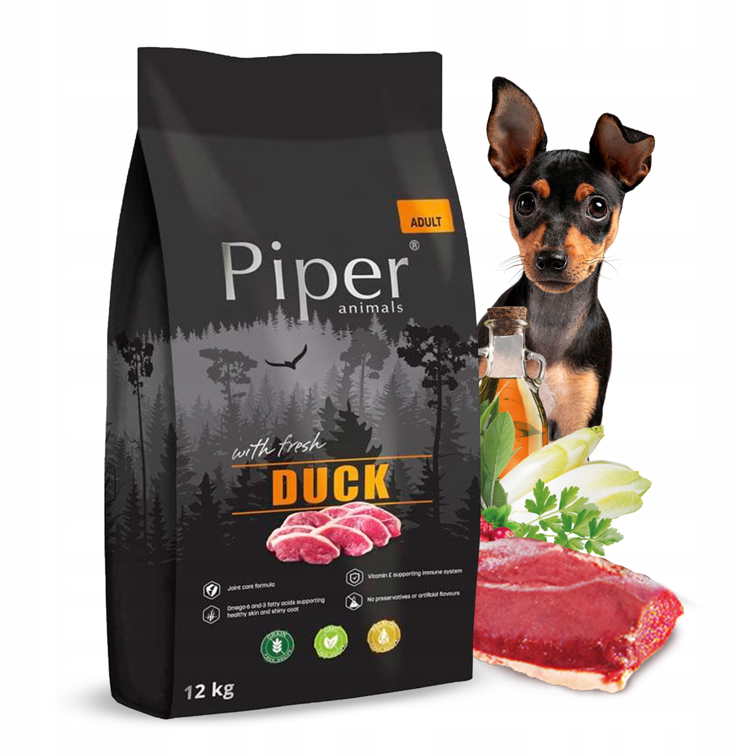 Piper Animals Duck z Kaczką 12 kg sucha karma dla psa