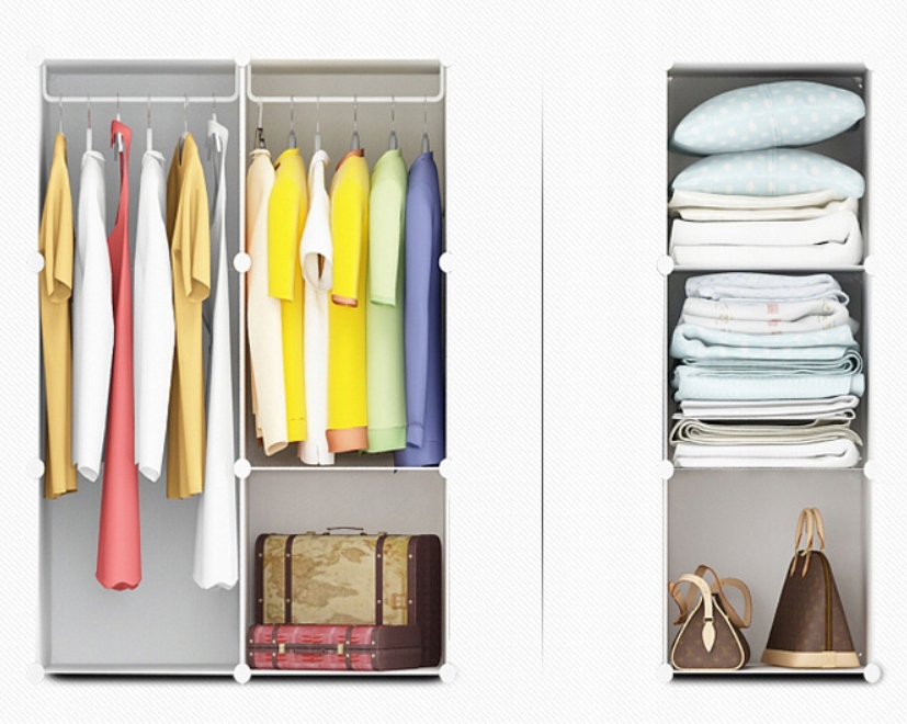 SZAFA MODUŁOWA GEOMETRIC BIAŁA GARDEROBA REGAŁ PÓŁKI DRĄŻEK Kod producenta 5903991025838