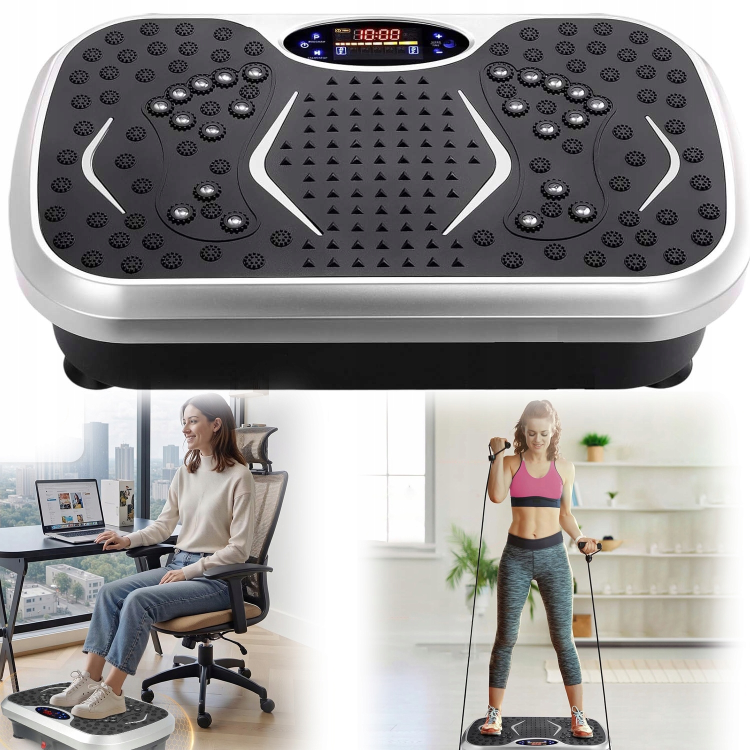 Domowa Wibracyjna Platform 200W 5 Trybów 99 Poziomów Ćwiczenia Całego Ciała