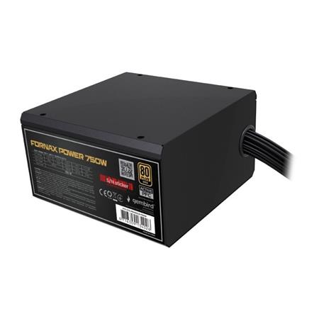 Gembird Napájecí zdroj Atx 750W s aktivním Pfc, 12 cm ventilátor, 80+ bronz