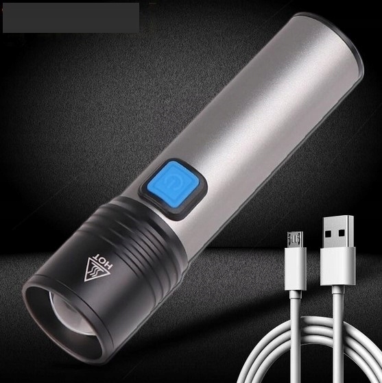 MAŁA PORĘCZNA LATARKA LED T6 1000LM 300M NA USB Marka Shustar