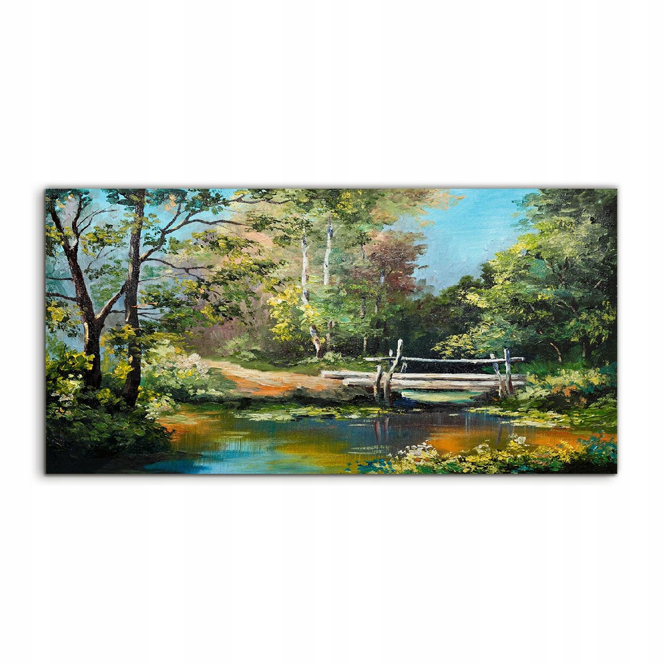 Fotoobraz 100x50 Moderná krajina Jazero Most