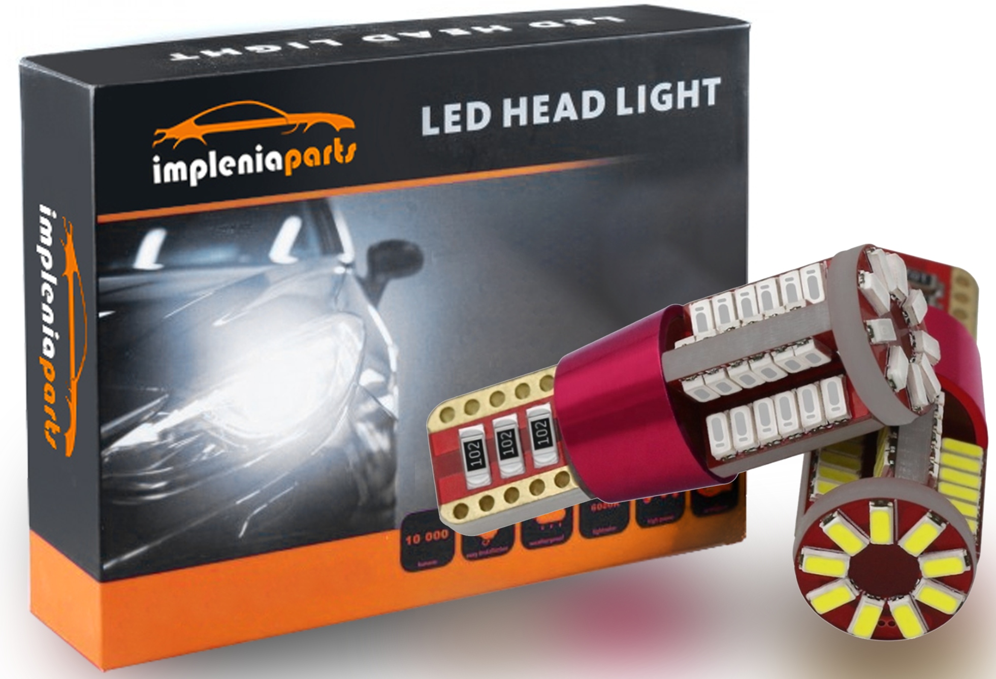 

Żarówka Led W5W T10 57 Led Postojówki Canbus 360°