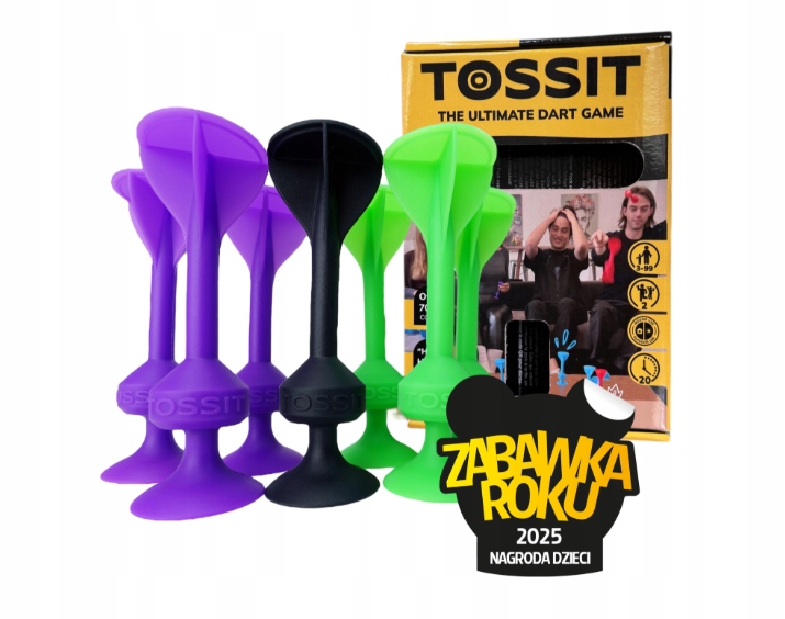 Tossit – Zestaw Startowy Gra W Rzutki Z Silikonowymi Przyssawkami