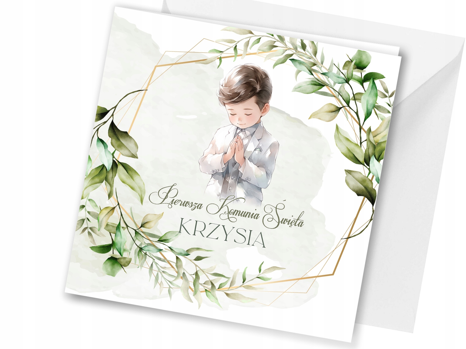 Zaproszenia Komunijne Lukas TOPPER GRATIS dla chłopca + Koperta HIT