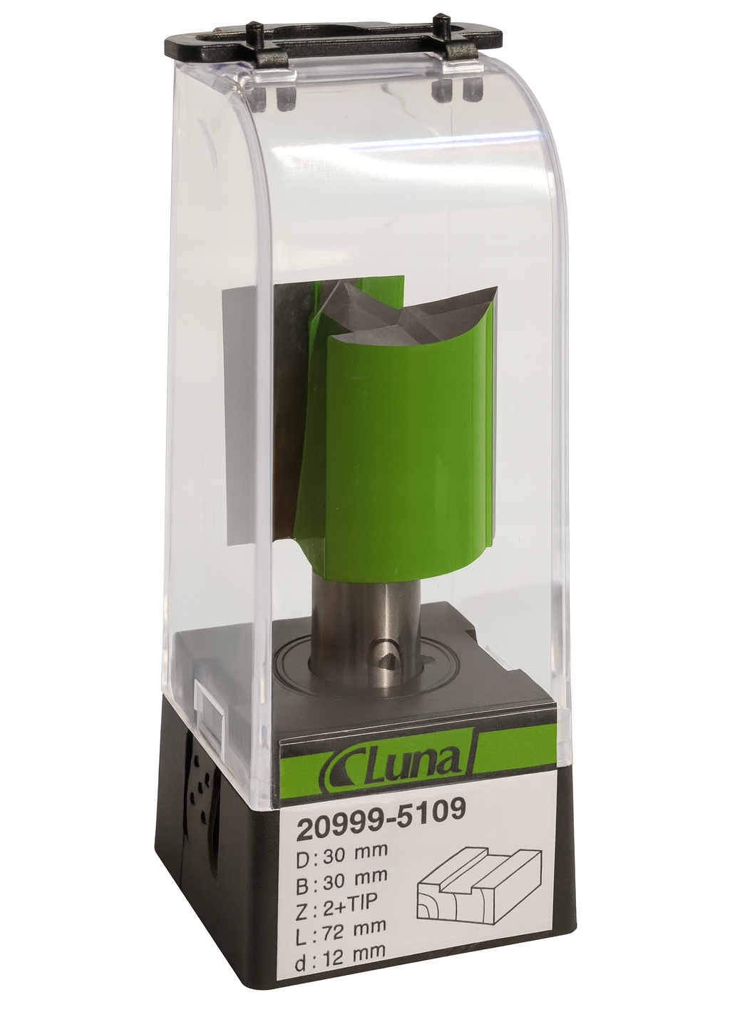 Fréza pro drážky 30 mm H30 mm délka 75 mm stopka 12 mm Luna