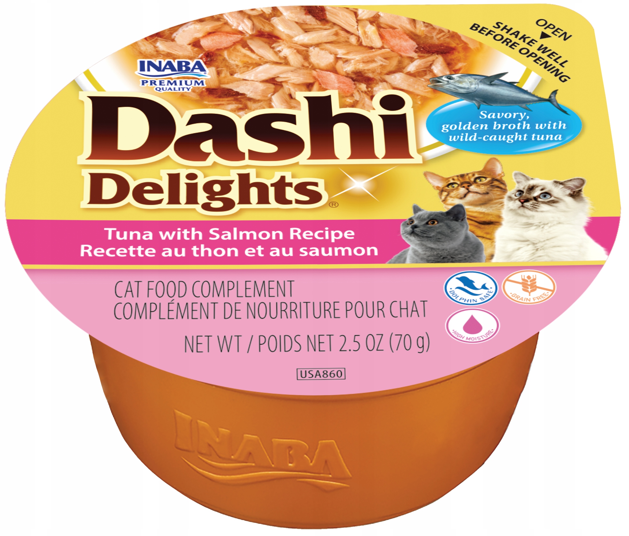 Inaba Cat Dashi Delights Tuňák S Lososem 70g